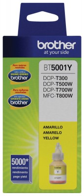 Botella de tinta BROTHER, Amarillo, 5000 páginas, Inyección de tinta