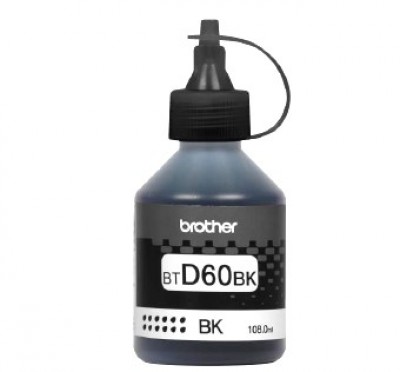 Botella de Tinta BROTHER BTD60BK, Inyección de tinta, 6500 páginas, Negro