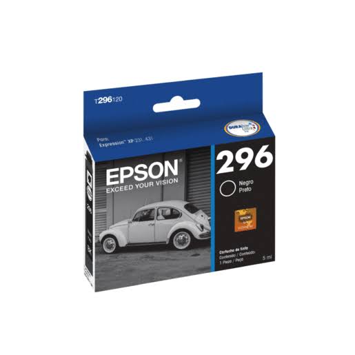 Cartucho EPSON 296 Negro Std, T296120, Inyección de tinta