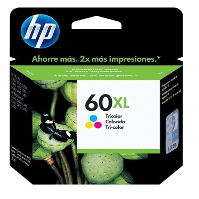 Cartucho HP Num 60XL, Cian, Magenta, Amarillo CC644WL