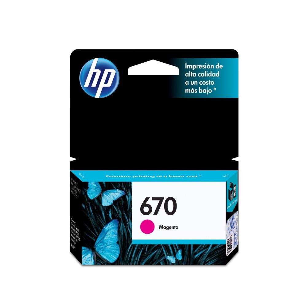 Cartucho HP 670, CZ115AL, Magenta