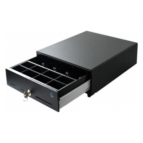 Cajón de dinero EC LINE EC-5100II-BLACK, Negro, Acero, 8, 4, Llave