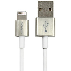 Cable Premium USB a Lightning de 1m con Conectores de Metal - Blanco StarTech.com USBLTM1MWH