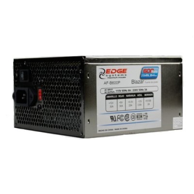 Fuente de poder ACTECK ES-05003, 600 W, PC, Negro