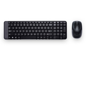 Kit de teclado y mouse LOGITECH MK220, Estándar, Negro, 10 m