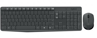 Kit de teclado y mouse LOGITECH , Negro, 10 m
