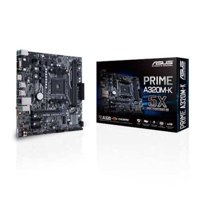 Tarjeta Madre ASUS PRIME A320M-K, DDR4-SDRAM, 32 GB, AMD, Socket AM4, Micro ATX 90MB0TV0-M0EAY0