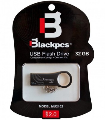 Memoria USB Blackpcs MU2102BL-32, Negro Metálica, 32 GB, USB 2.0