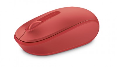 Mouse MICROSOFT Wireless Mobile Mouse 1850 Inalambrico, Rojo, 2 botones, RF Wireless+USB, Óptico, 1000 DPI