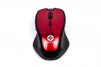 Mouse Naceb Technology NA-181R, Rojo, 3 botones, RF inalámbrico, Óptico