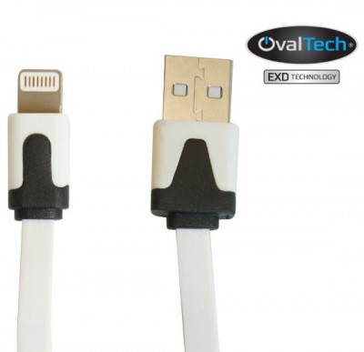 Cable Usb A Lightning, 1 Mts Ovaltech Ovcab-L001 Blanco