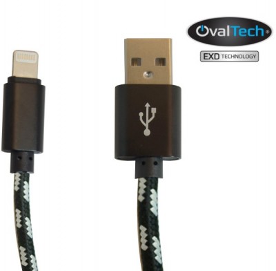 Cable Usb A Lightning, 1 M Ovaltech Ovcab-L006 Nylon N/B