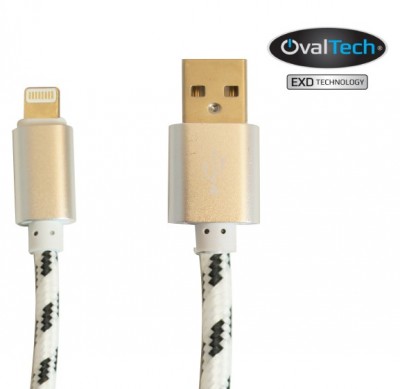 Cable Usb A Lightning, 2 Mts Ovaltech Ovcab-L007 Blanco