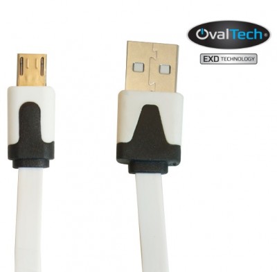 Cable Usb A Micro Usb 2M Blanco Plano Ovcab-U003