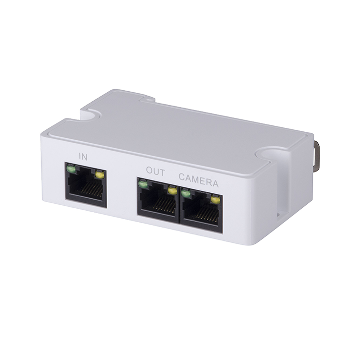 DAHUA PFT1300 - Extensor PoE &amp; PoE plus pasivo / 2 Puertos / Conexion en cascada hasta 300 Mts / 2 Puertos fast ethernet