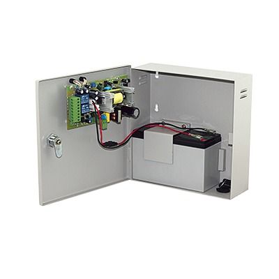 Fuente de poder profesional de 12Vcd @3A, 1 salida con temporizador integrado; con capacidad de batería de respaldo,voltaje de entrada : 110-246 Vca  Modelo: PL-12-DC-3A-BK Marca: EPCOM POWER LINE