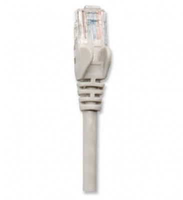 Cable de parcheo INTELLINET, 3 m, RJ-45, RJ-45, Macho/Macho, Gris