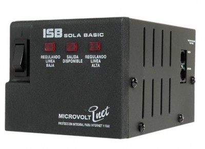 Regulador Industrias Sola Basic MICROVOLT 1000 VA, Negro, Hogar y Oficina, 1000 VA, 750 W