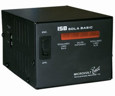Regulador Industrias Sola Basic MICROVOLT 2000 VA, Negro, Hogar y Oficina, 2000 VA