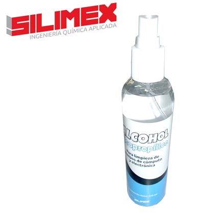 Alcohol isopropílico SILIMEX 250ml, Color blanco, Alcohol Isopropilico, Componentes electrónicos