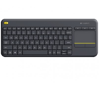 Wireless touch keyboard LOGITECH K400 PLUS, Negro, Inalámbrico
