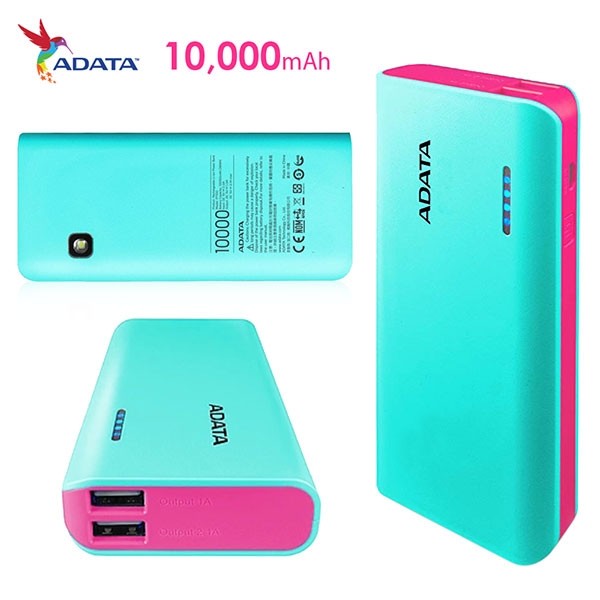 Power Bank ADATA PT100, Aqua, 10000 mAh