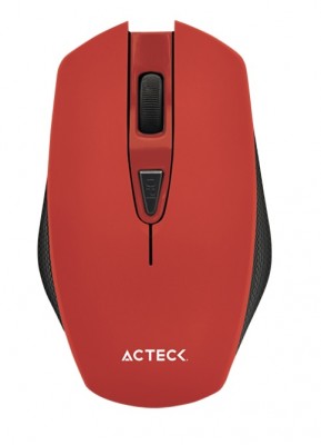 Mouse Inalámbrico ACTECK M120 Lux, Rojo,Óptico, 1600 DPI