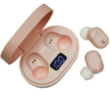 Audífonos Perfect Choice Cherry TWS Inalámbricos Bluetooth Color Rosa