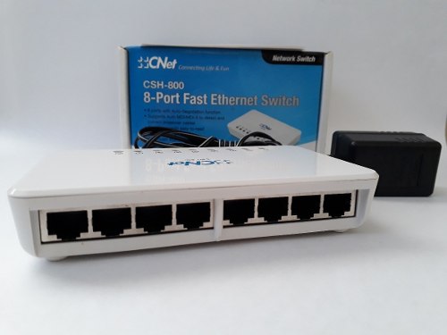 Switch Cnet Fast Ethernet CSH-800, 10/100Mbps, 8 Puertos - No Administrable