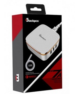 Smart HUB Blackpcs ESHO43-W, USB 2.0, Color blanco, 6 puertos