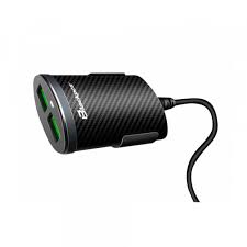 Cargador de auto USB 3 EN 1 Blackpcs EPIO43-BL 5V/5A.1A
