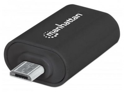 Lector OTG MANHATTAN 406192, USB Micro, USB A, Macho/hembra, Negro