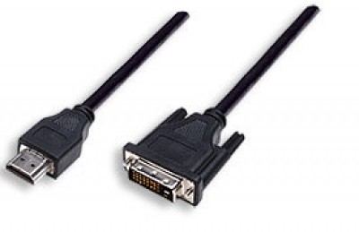 Cable DVI a HDMI MANHATTAN, HDMI, DVI-D, Macho/Macho, Negro
