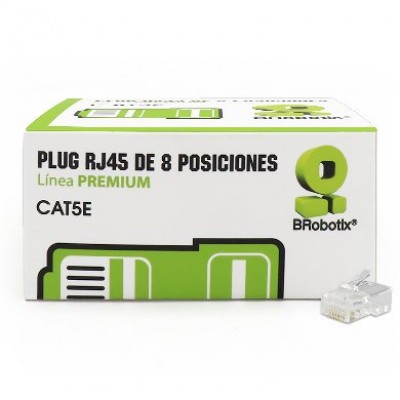 Conector Rj45 Categoria 5E Brobotix Caja Con 100 Pzs.