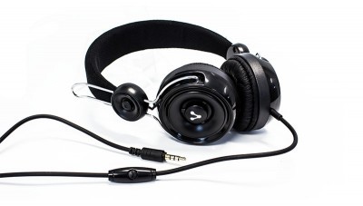 Diadema VORAGO HP-205, Negro, 3.5 mm (1/8 ")