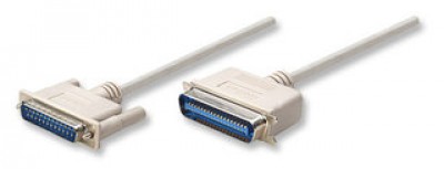 Cable Paralelo MANHATTAN, 1,8 m, Macho/Macho, Color blanco