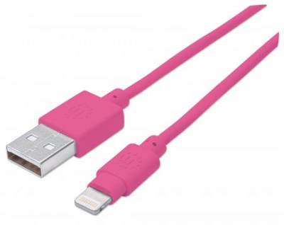 Cable Lightning Manhattan 1M Rosa