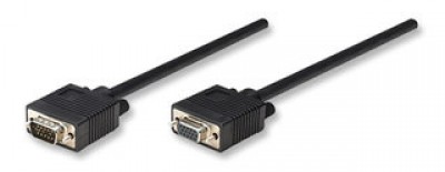 Cable VGA - Extension MANHATTAN, 4,5 m, VGA (D-Sub), VGA (D-Sub), Macho/hembra, Negro